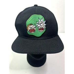 Rick And Morty Black Snapback Hat Cap Adjustable Adult Swim 2017